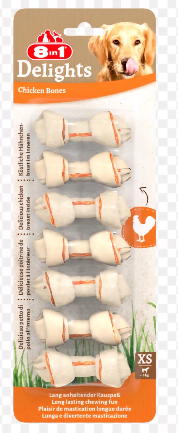 8 in 1 Delights Chicken Bones – XS (84 g)