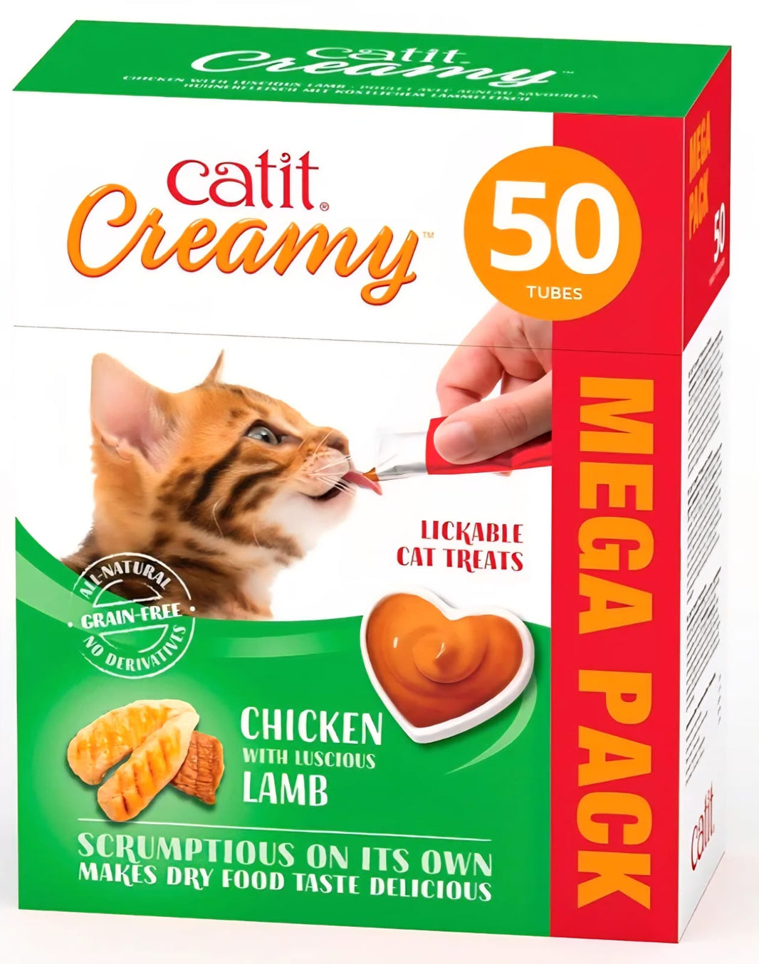 Catit Creamy Lickable Cat Treats Chicken With Luscious Lamb 500g