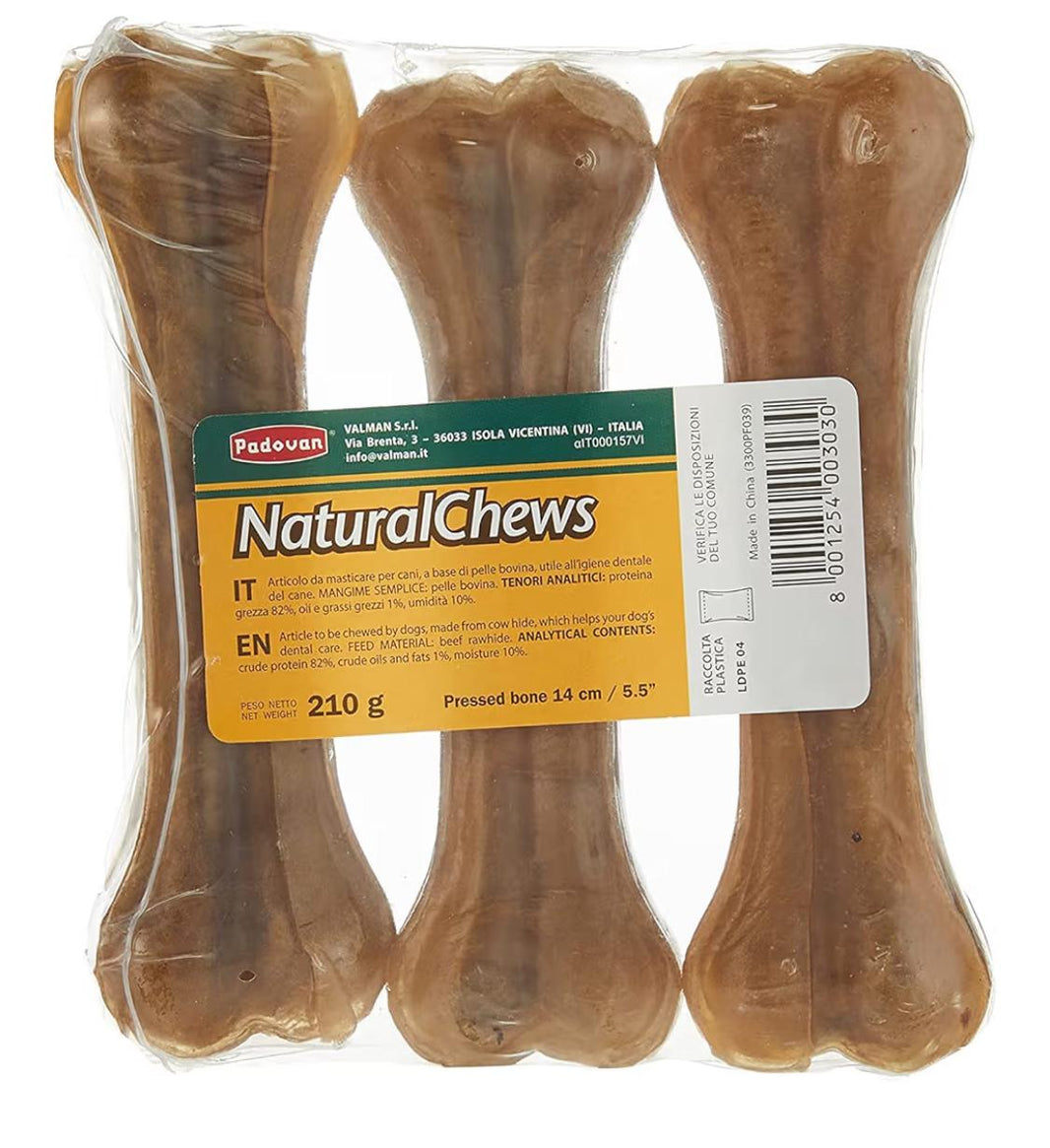 Padovan Natural Chew Bone Dog Treats, Pack of 3
