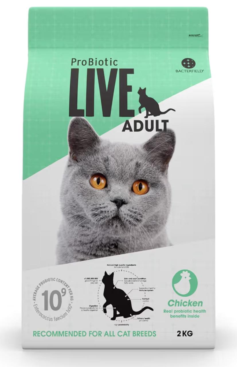 Probiotic Live Dry Food Cat Adult Chicken (2 KG)
