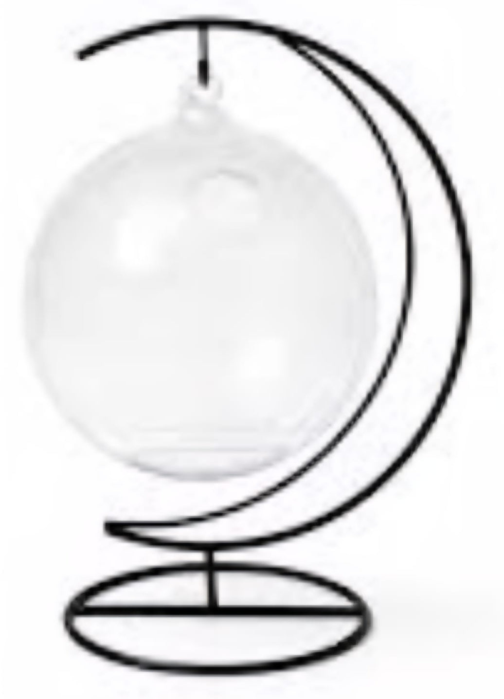 SAAS Round Shape Glass Iron Stand Aquarium