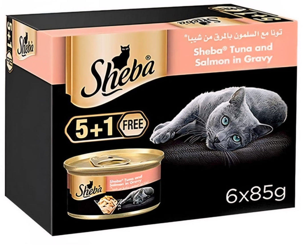 Sheba Tuna And Salmon In Gravy 6x85g