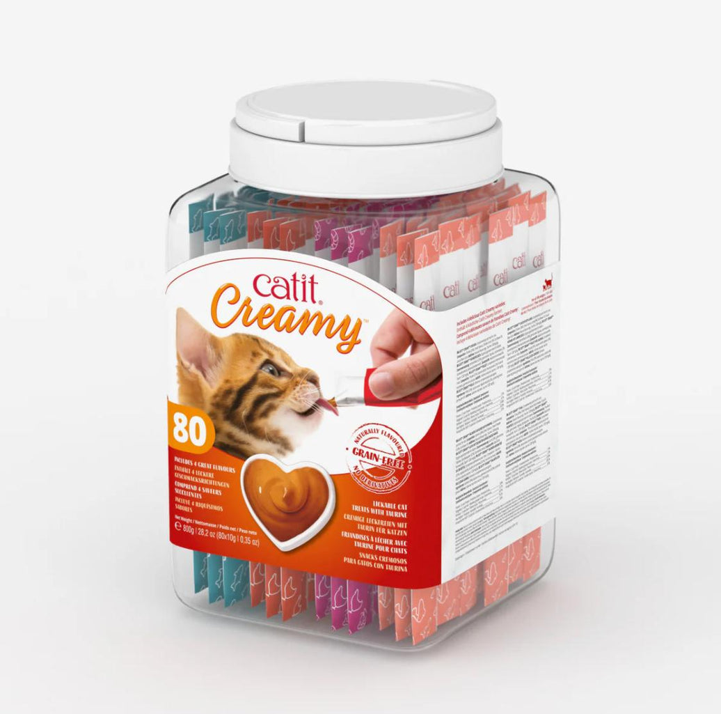 Catit Creamy Lickable Treats Jar 80 x 10g