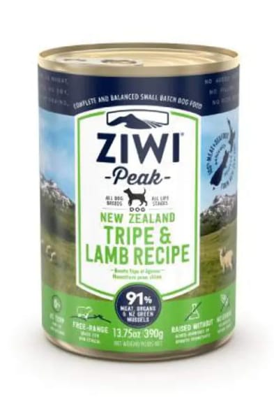 ZIWI Peak Tripe & Lamb Recipe Wet Dog Food - 390G