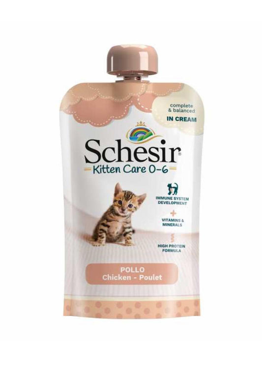 Schesir Kitten Cream 0-6 Chicken Wet Food 150g Pouch