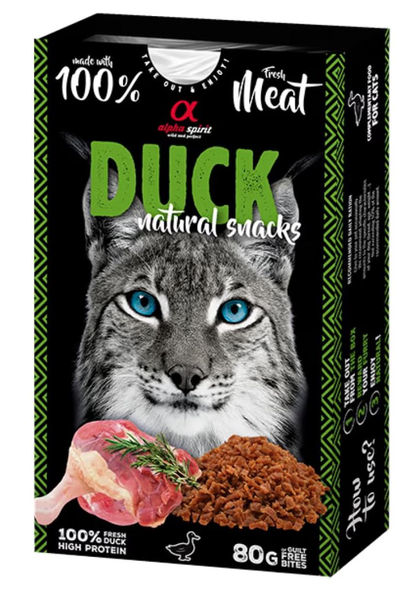 Alpha Spirit Natural Snacks for Cats - Duck 80g