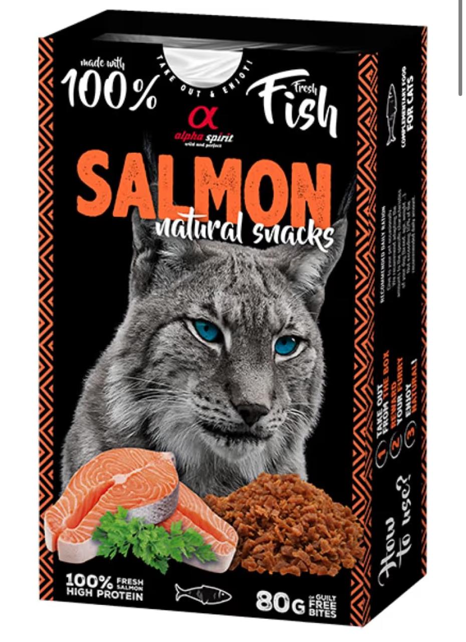 Alpha Spirit Natural Snacks for Cats - Salmon 80g