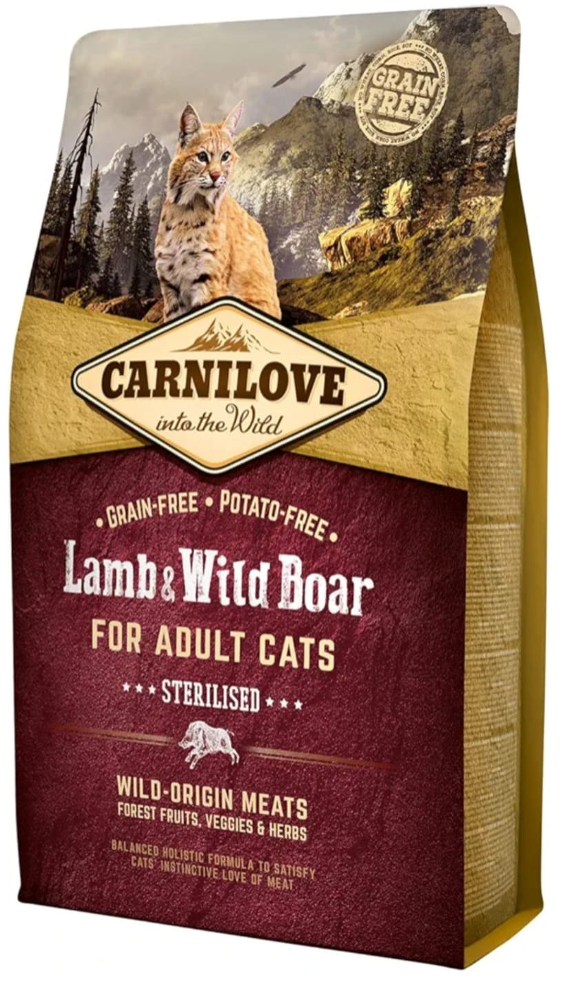 Carnilove Lamb And Wild Boar Adult  Cats Sterilised  2kg