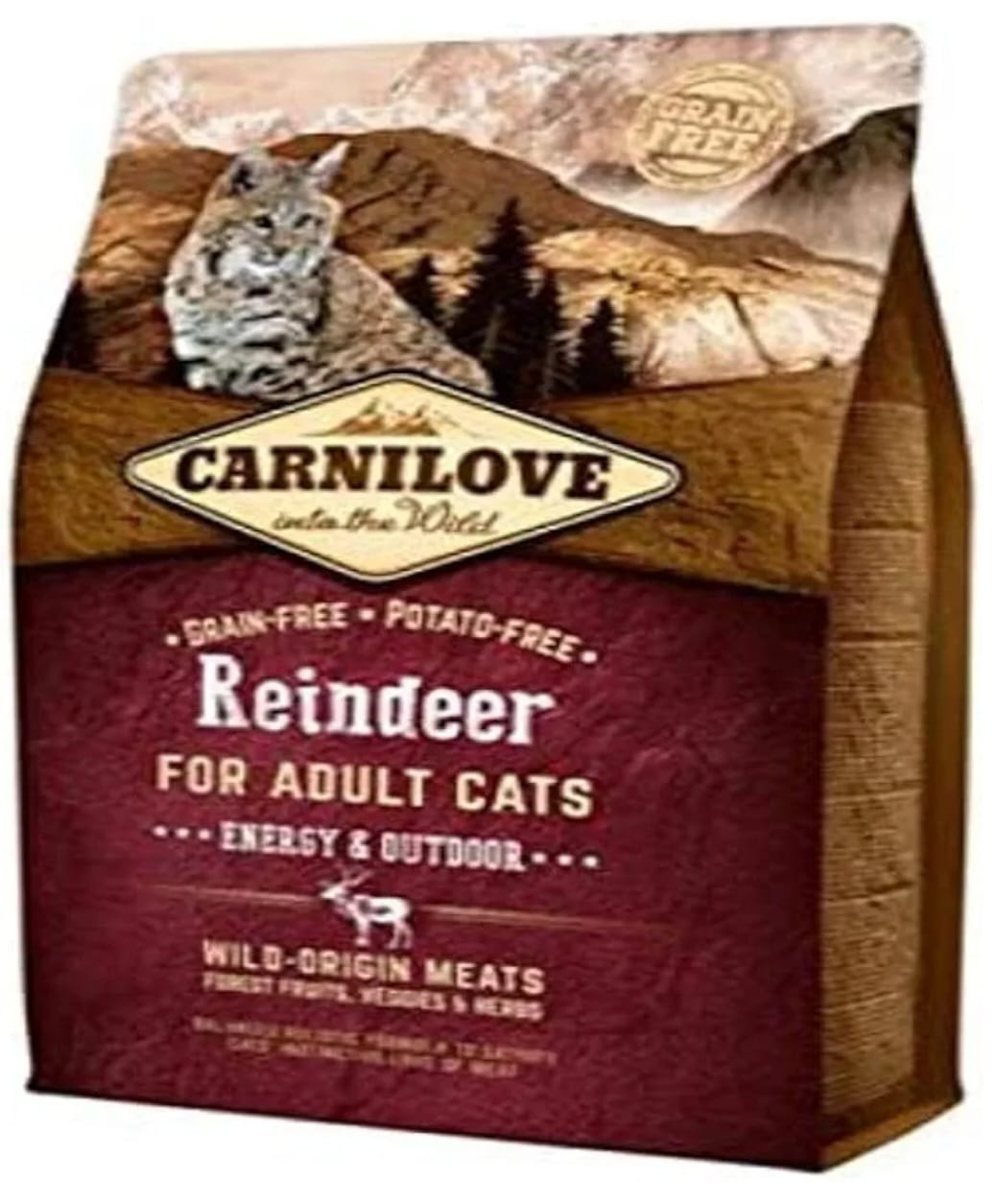 Carnilove Reindeer Adult Cats  Energy And  Outdoor  2kg