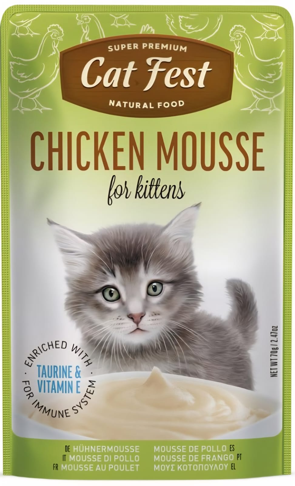 Cat Fest Chicken Mousse For Kittens  70g