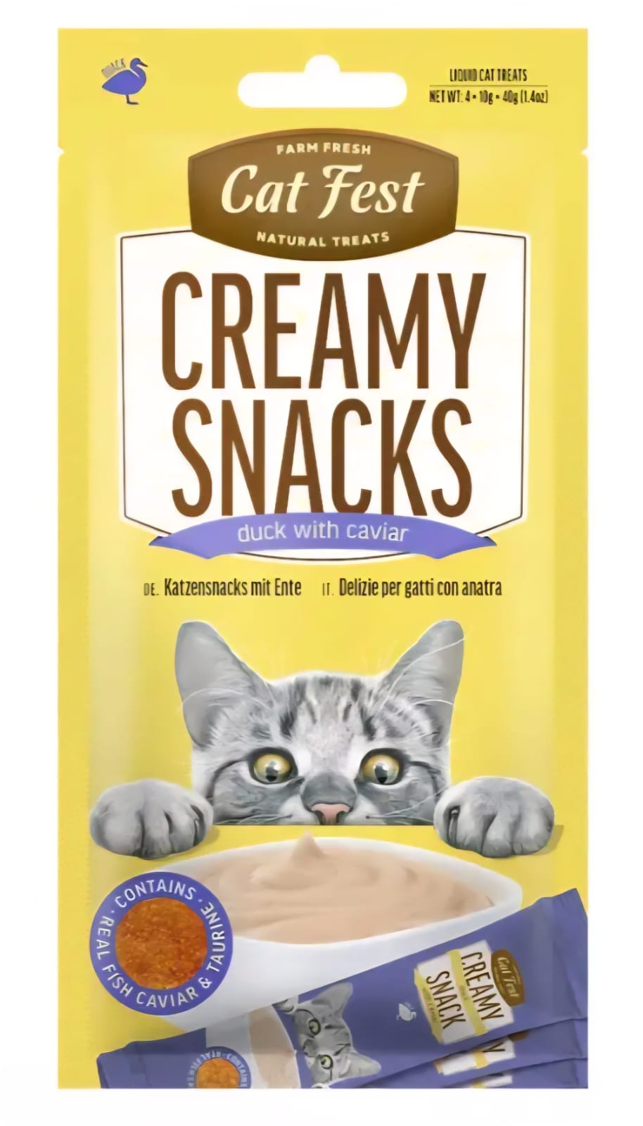 Cat Fest  Creamy  Snacks Duck With Caviar 40g