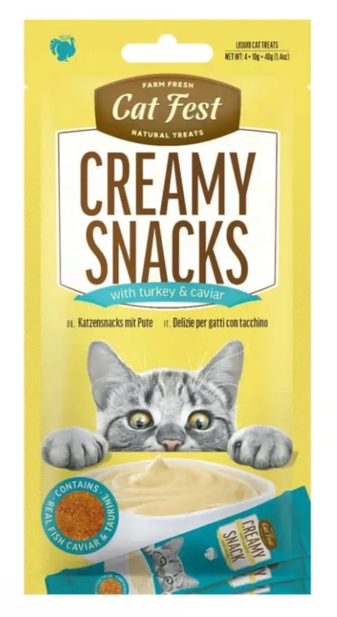 Cat Fest Creamy Snacks With Turkey And Salmon 40g