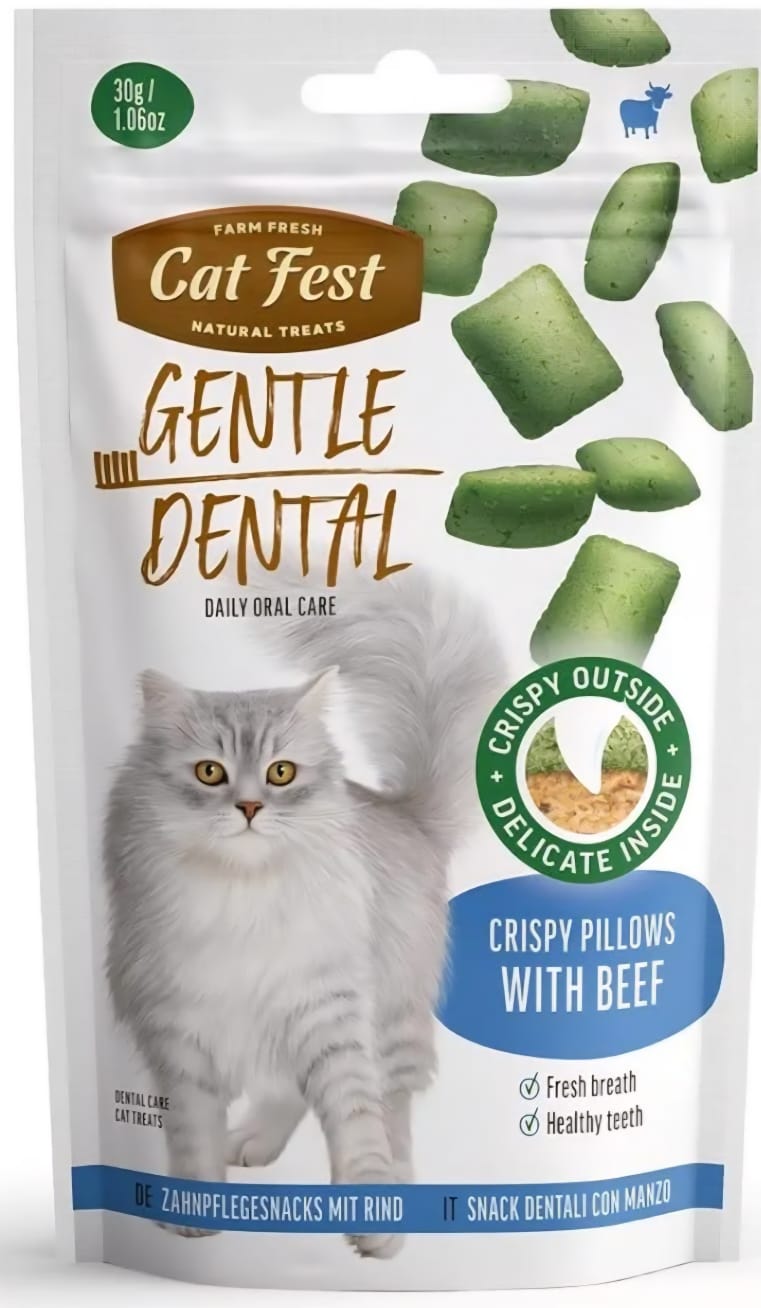 Cat Fest Gentle Dental Crispy Pillow  With Beef 30g