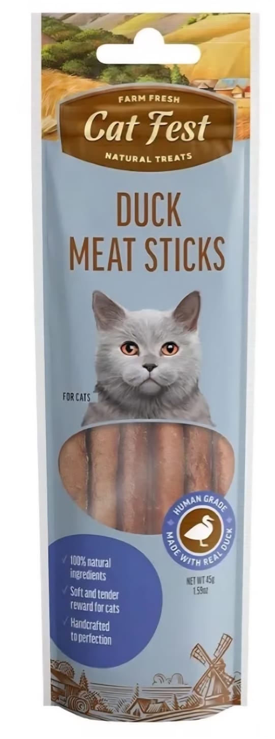 Cat Fest  Natural Treats Duck Meat Sticks
