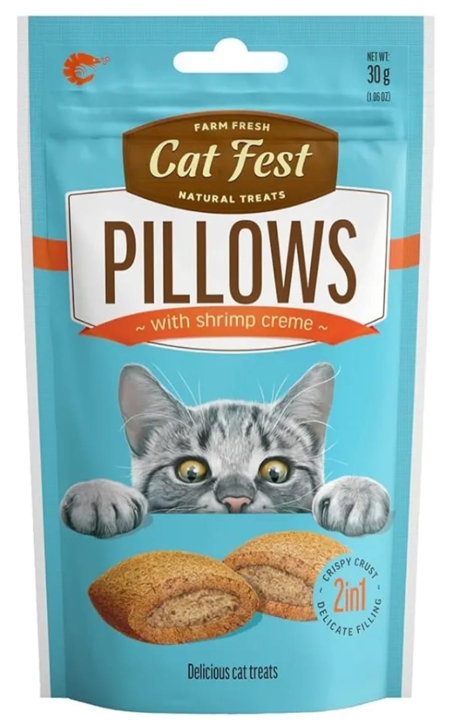 Cat Fest Natural Treats Pillows With Shrimp Creme
