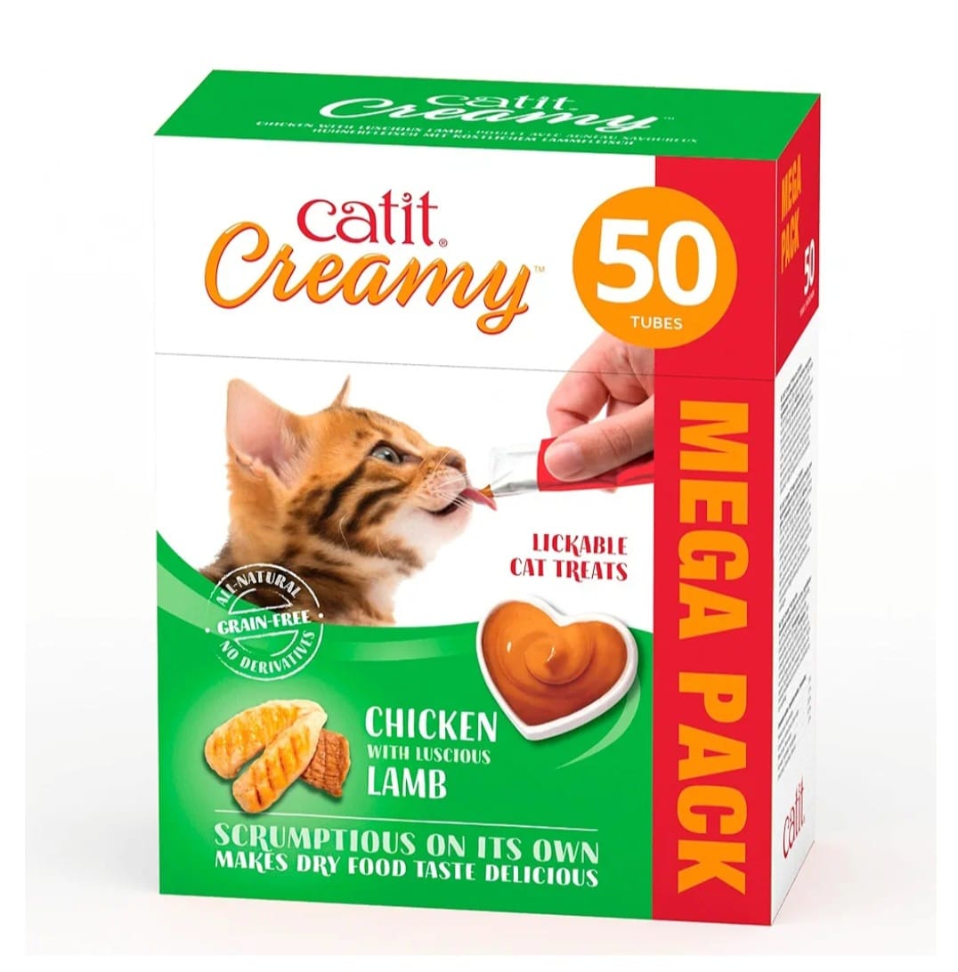 Catit creamy cat treats chicken and lamb