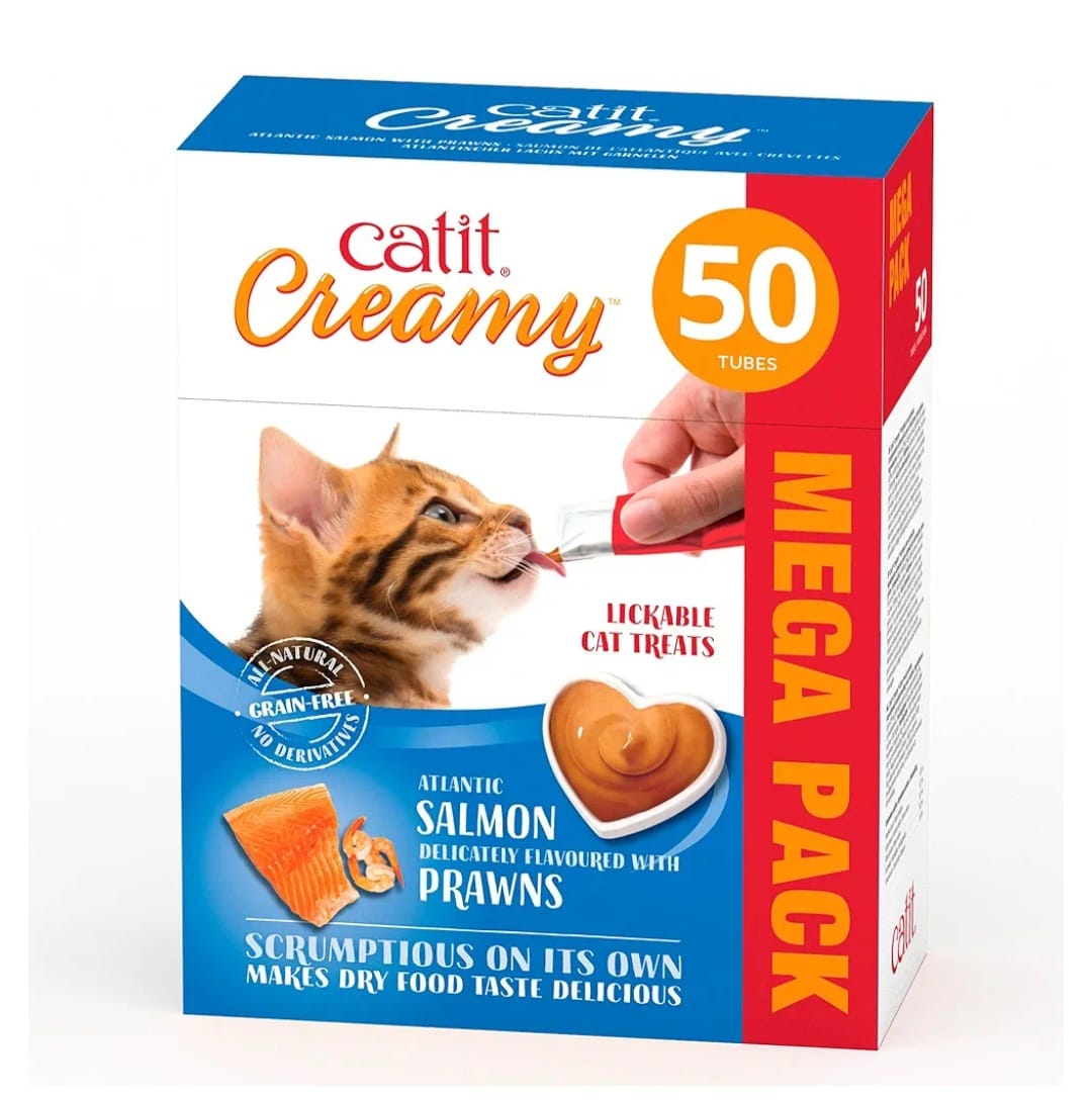 Catit creamy  cat treats  salmon and prawns