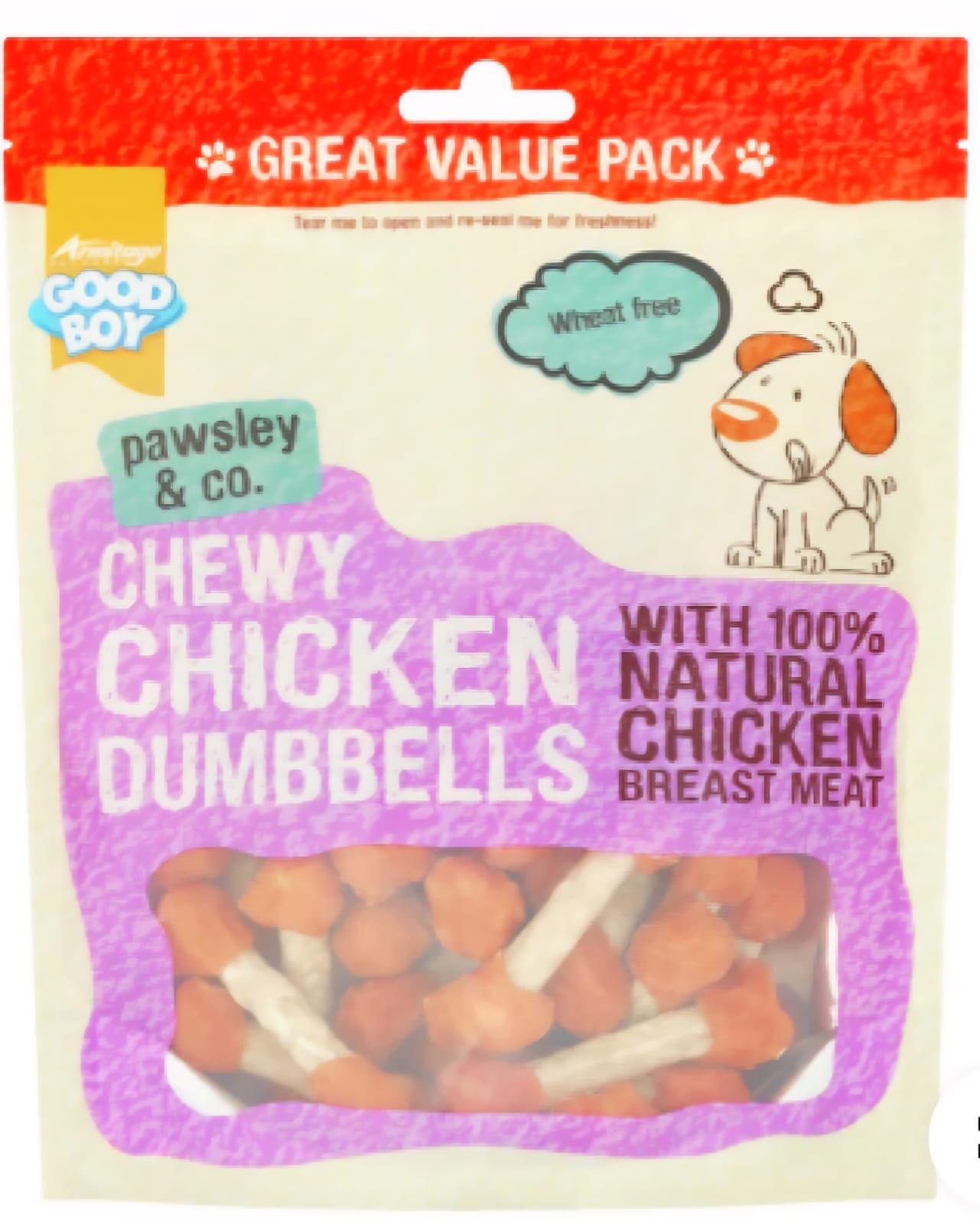 Chewy Chicken Dumbbells 350g
