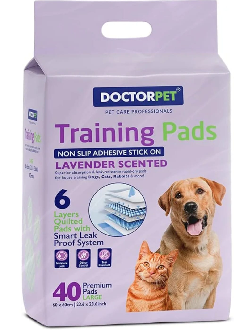 Doctorpet training pads  large lavender 40grams