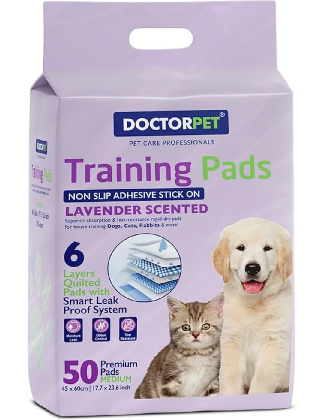 Doctorpet training pads medium lavender 30grams