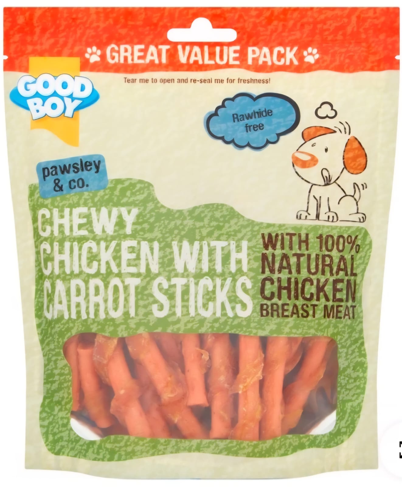 Good Boy Chewy Chicken With Carrot Sticks 320g