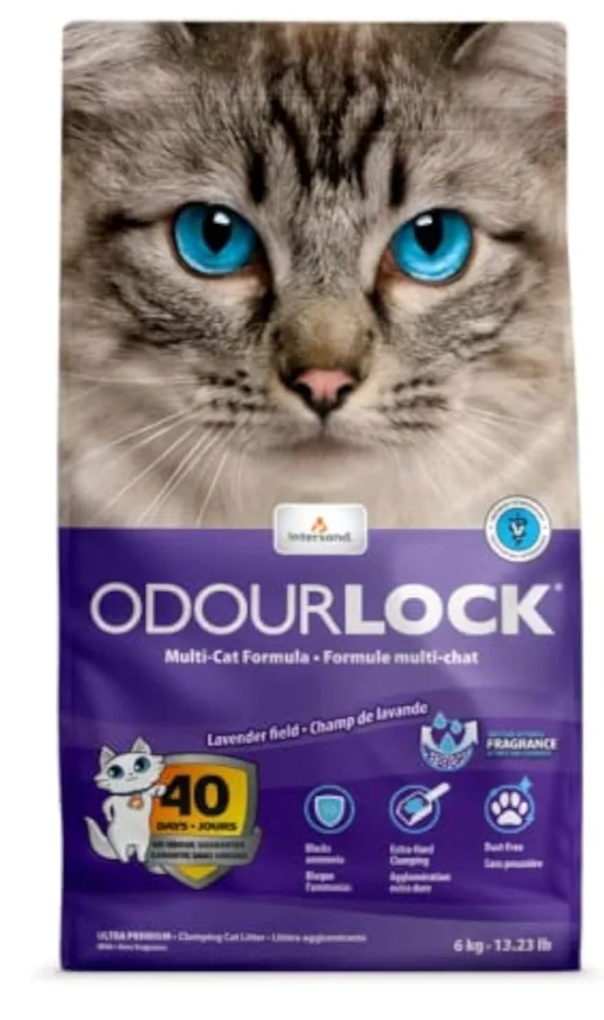 Intersand Odourlock Cat Litter Lavender 6kg
