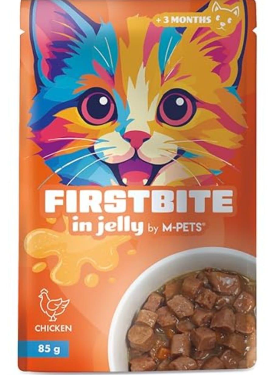 M-PETS Firstbite in Jelly Cat Wet Food – Chicken (85 g, 3+ Months)