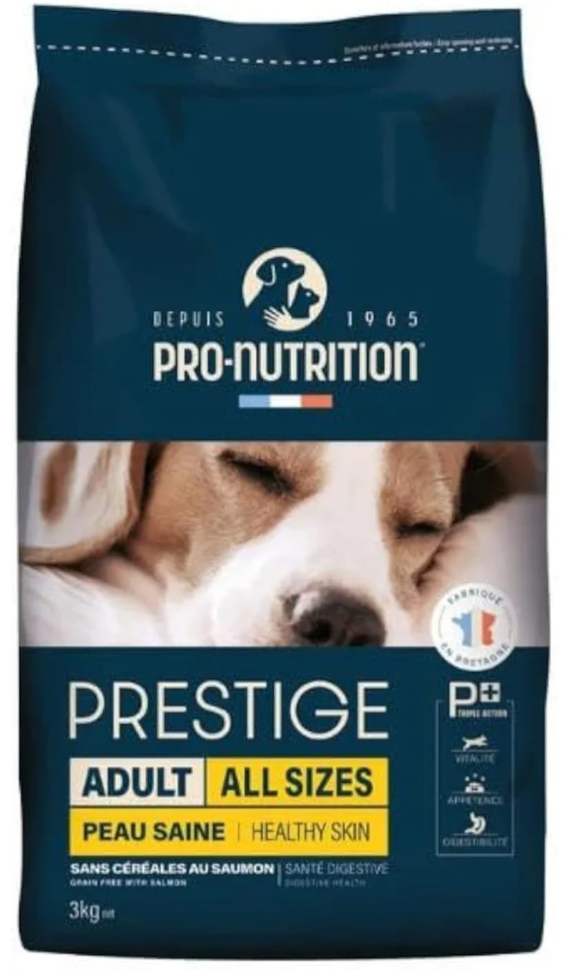 Prestige Adult All Size Dog Dry Food  Grain Free With Salmon 3kg