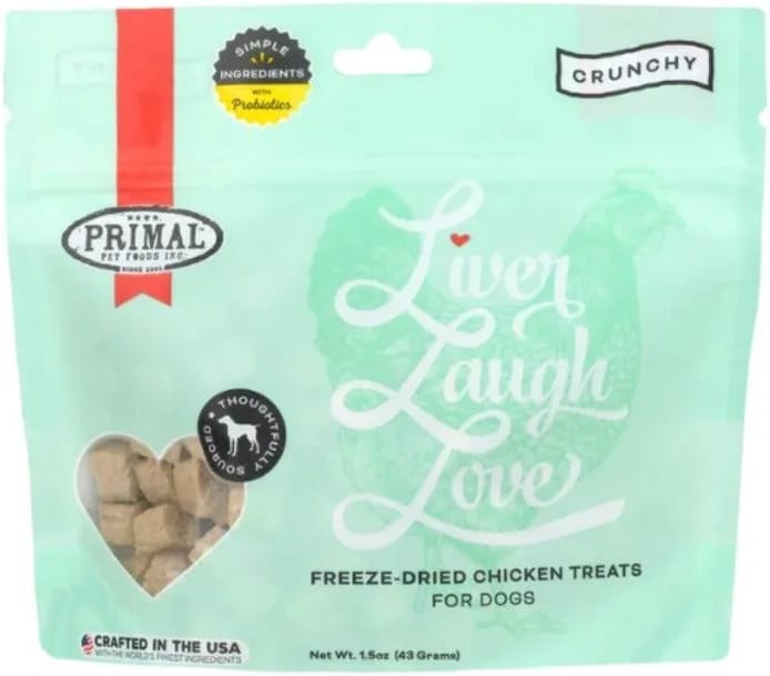 Primal Crunchy Freeze Dried  Chicken Treats  For Dogs 43g