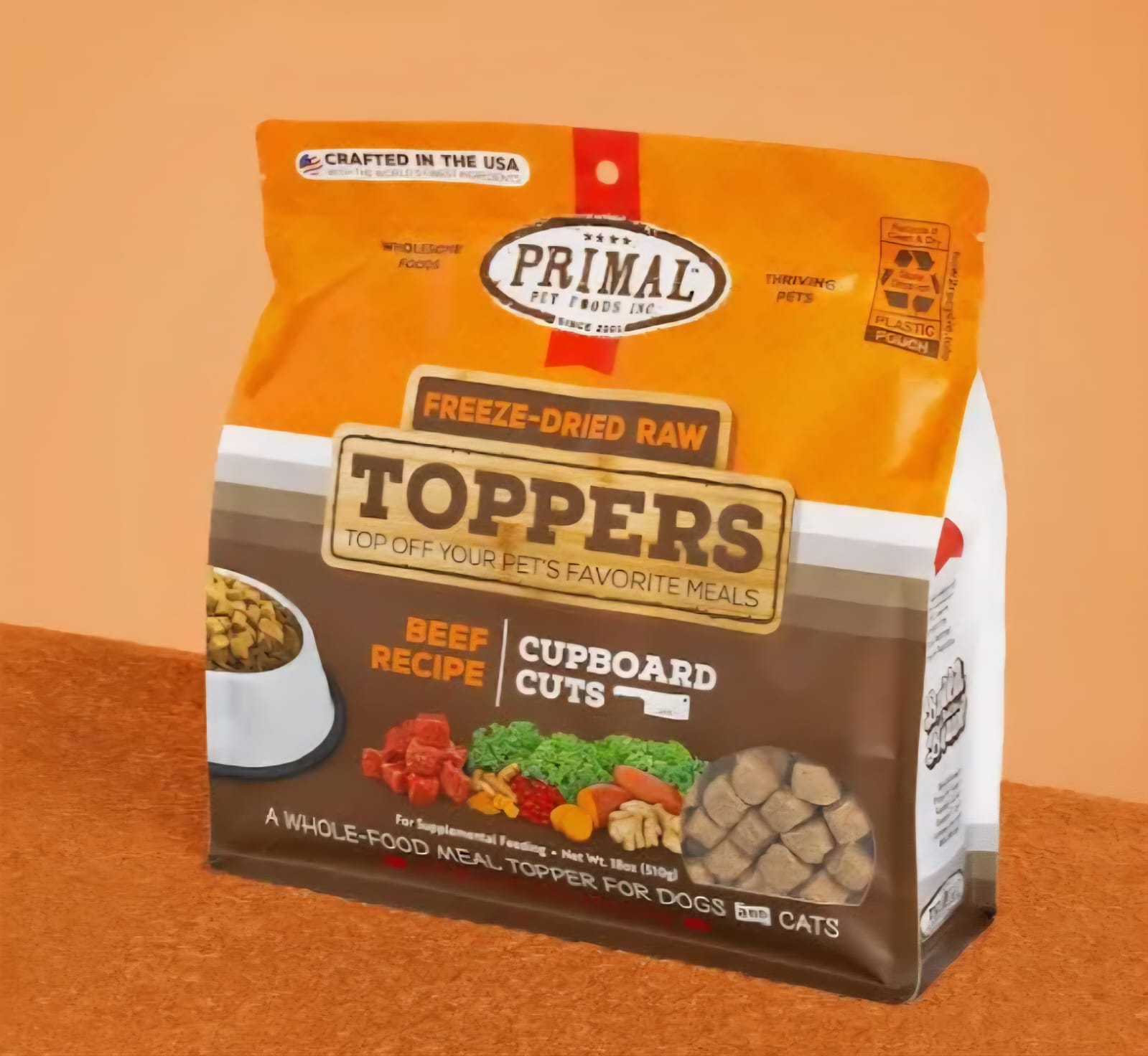 Primal Freeze Dried Raw Toppers Beef  Dogs And Cats 99g