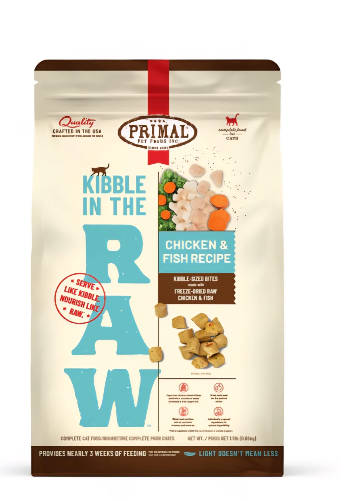 Primal Kibble In The Raw Chicken  And Fish Recipe  For Cats 0.68kg