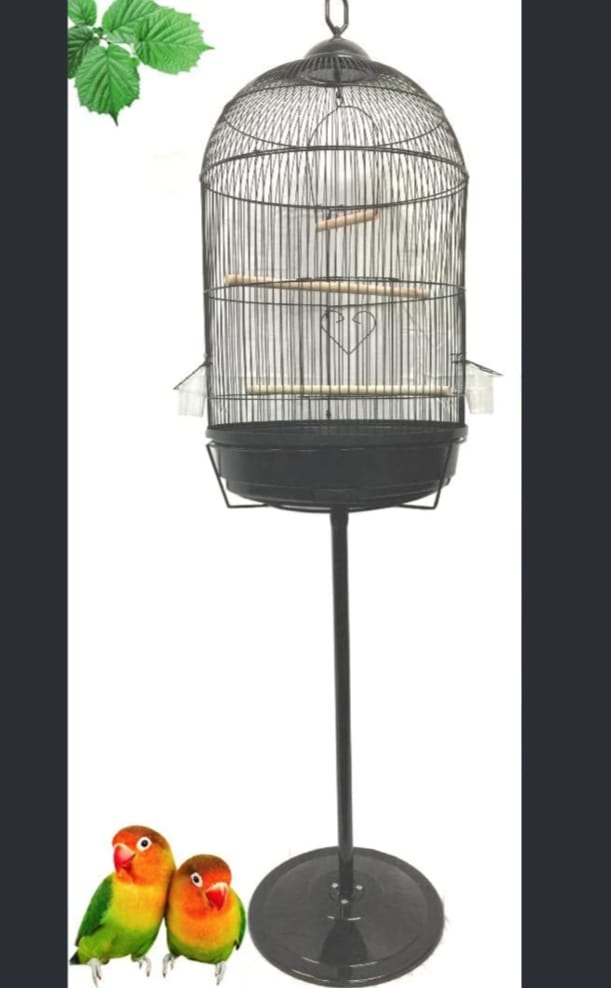 Round Flight Cage with Stand – Medium