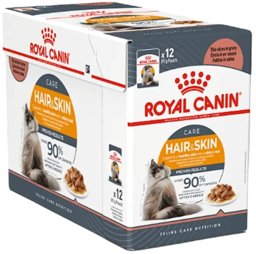 Royal Canin Hair And Skin Wet Food Box 12×85g Feline Nutrion Cat