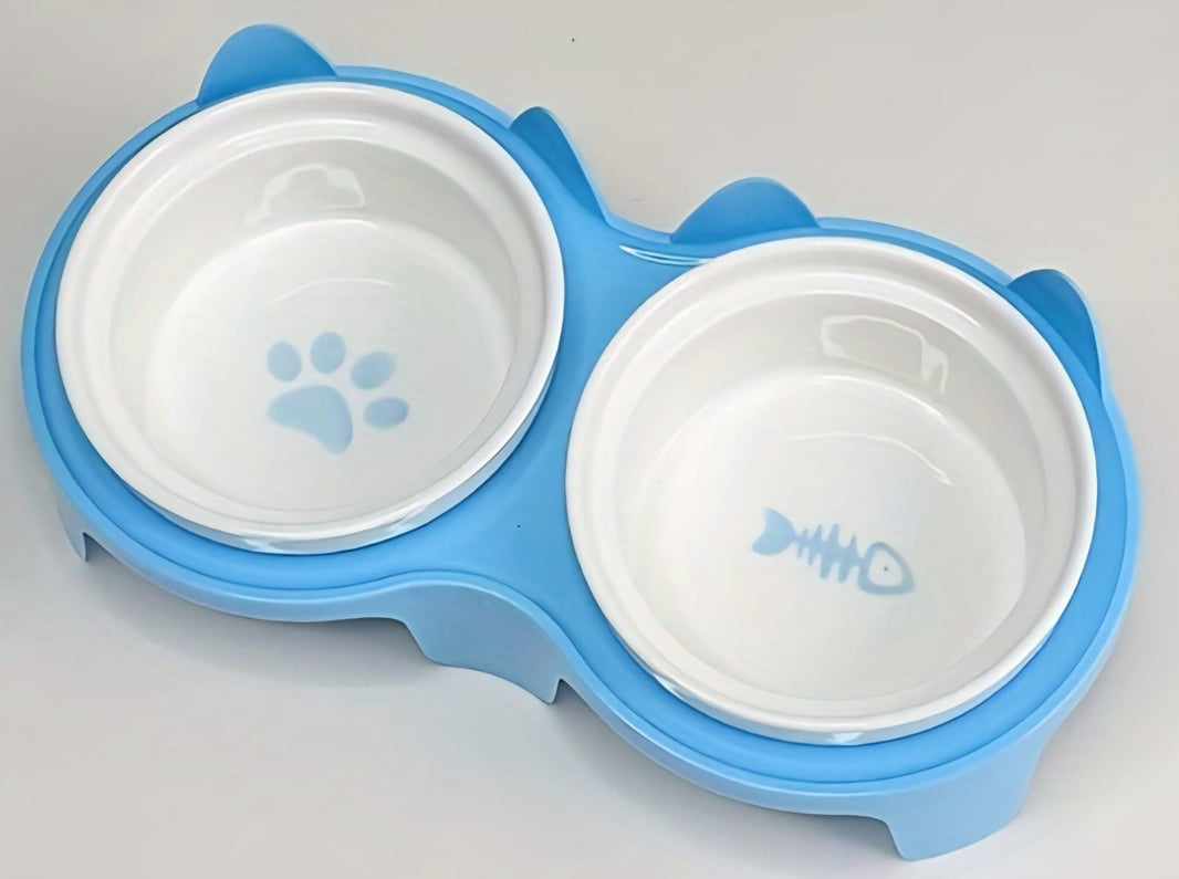 SAAS Ceramic Bowl With Stand – 2 Piece (Blue)