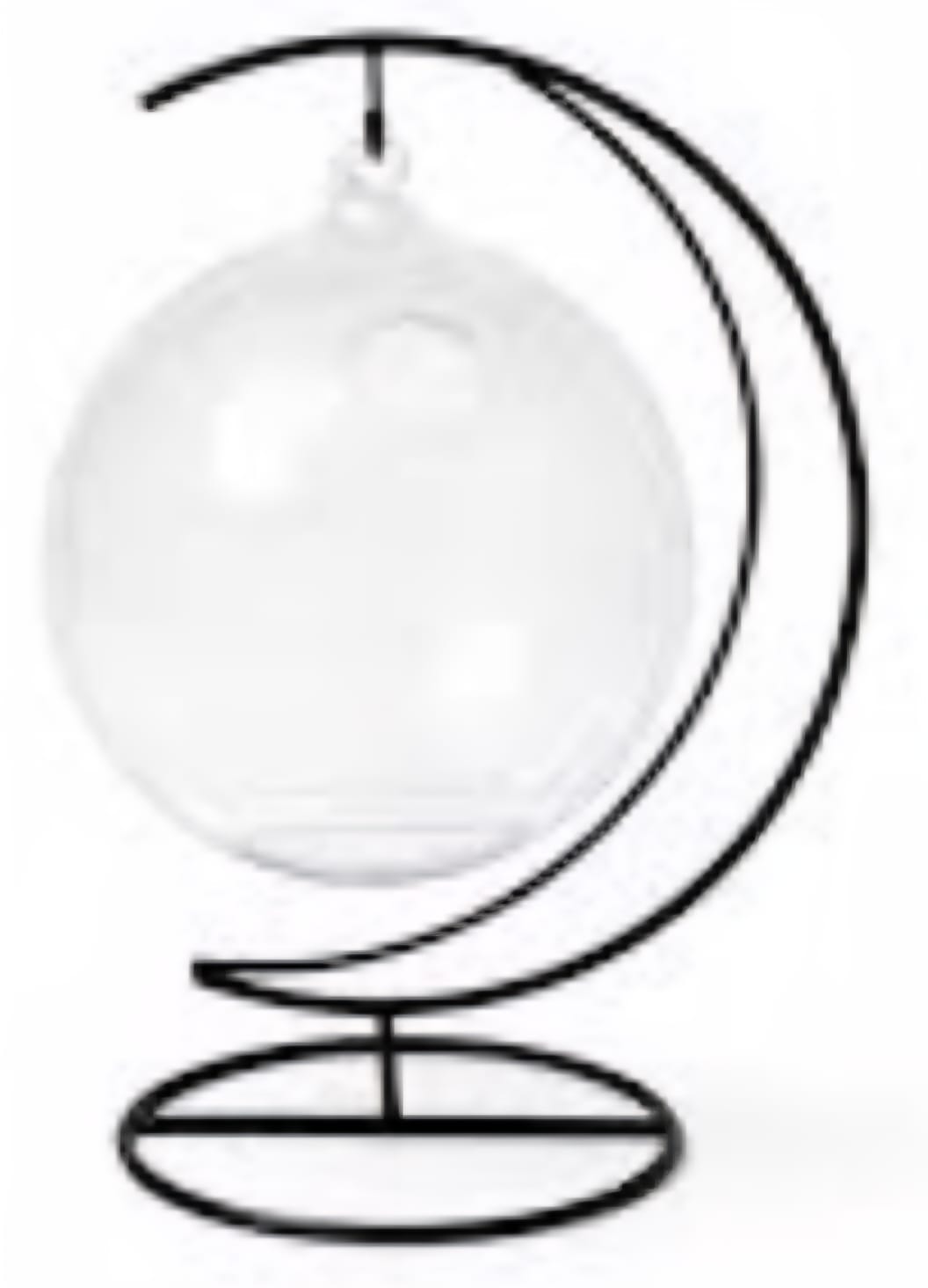 SAAS Round Shape Glass Iron Stand Aquarium