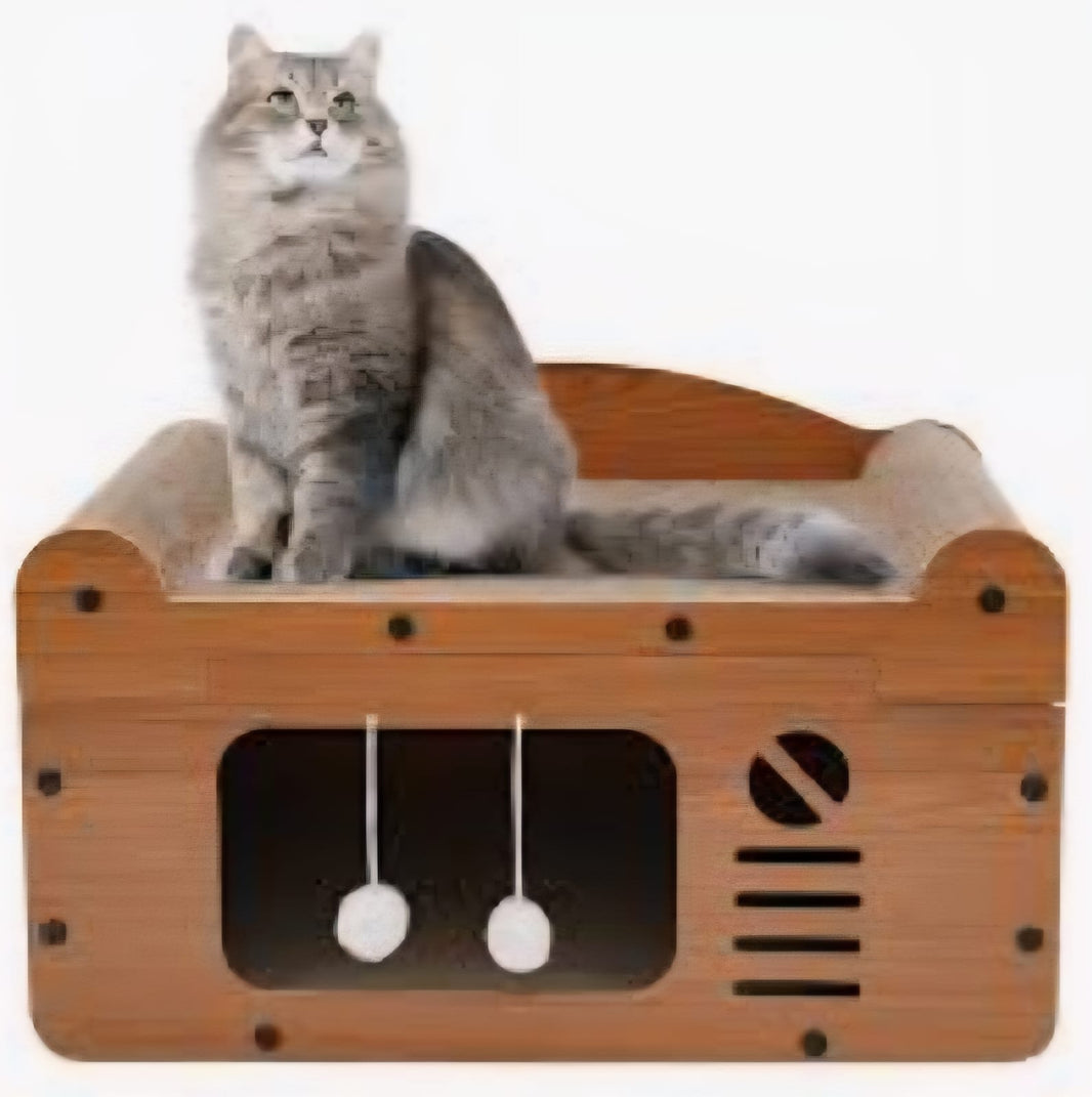 SAAS Cat Scratcher Brown House – Medium