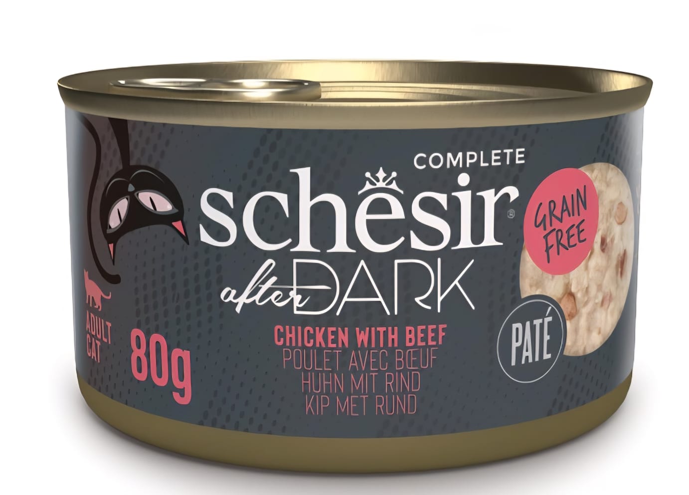 Schesir Adult Cat Tinned Wet Food Chicken  With Beef 80g