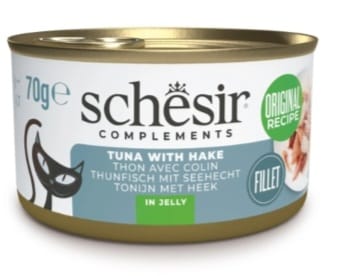 Schesir  Cat Tinned Wet Food  Tuna With Hake 70g