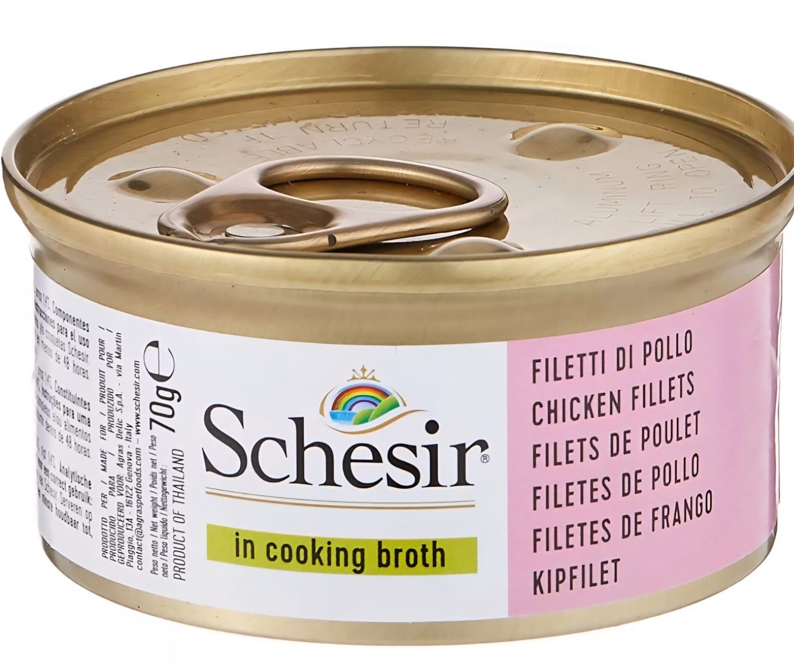 Schesir In Cooking Broth  Chicken  Fillets  For Cats  70g