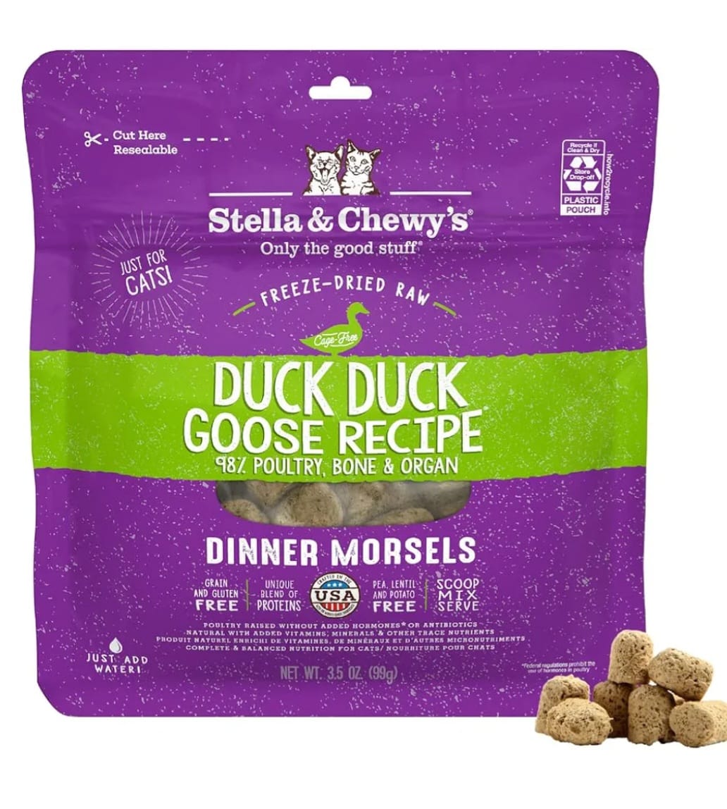 Stella And Chewy's  Freeze Dried Raw  Duck Duck Goose Recipe 99g
