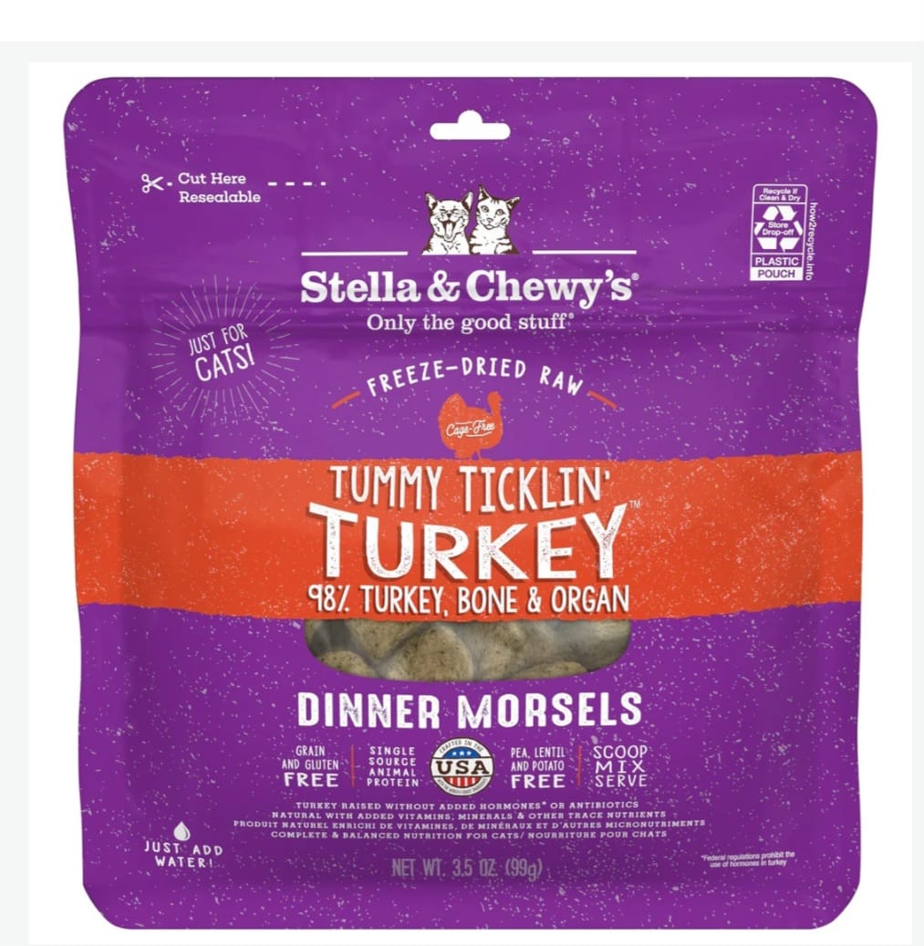 Stella And Chewy's Freeze Dried Raw  Turkey Cat Treats