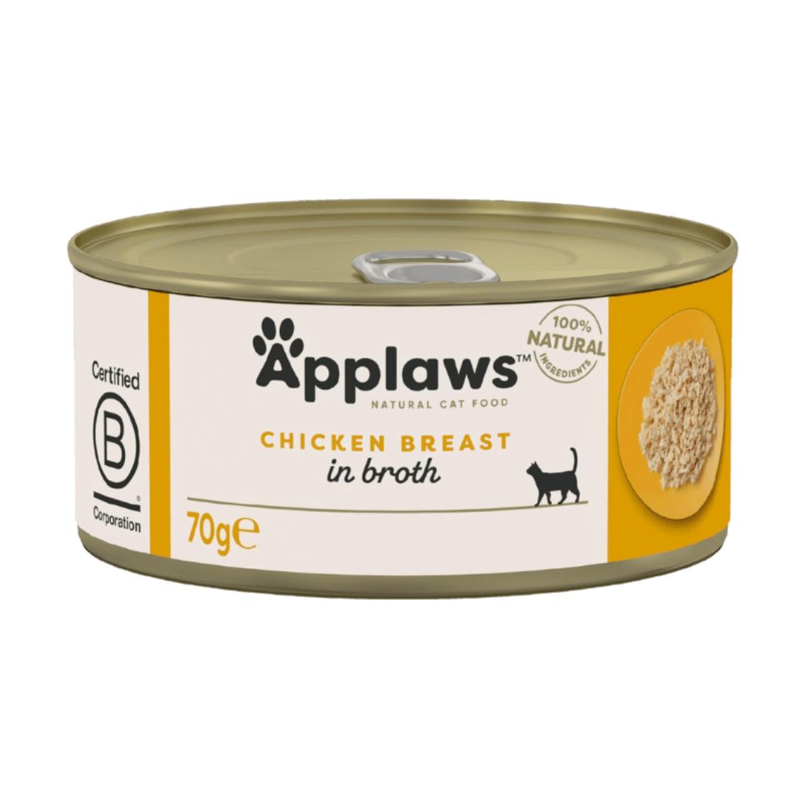 Applaws Chicken Breast in Broth Wet Cat Food Tin 70g