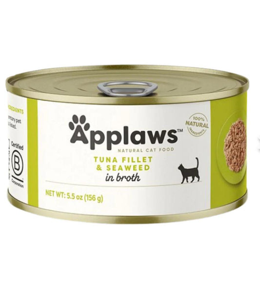 Applaws Natural Tuna Fillet with Seaweed Wet Cat Food 156G