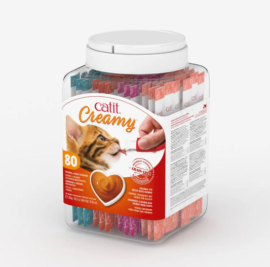 Catit Creamy Lickable Treats Jar 80 x 10g
