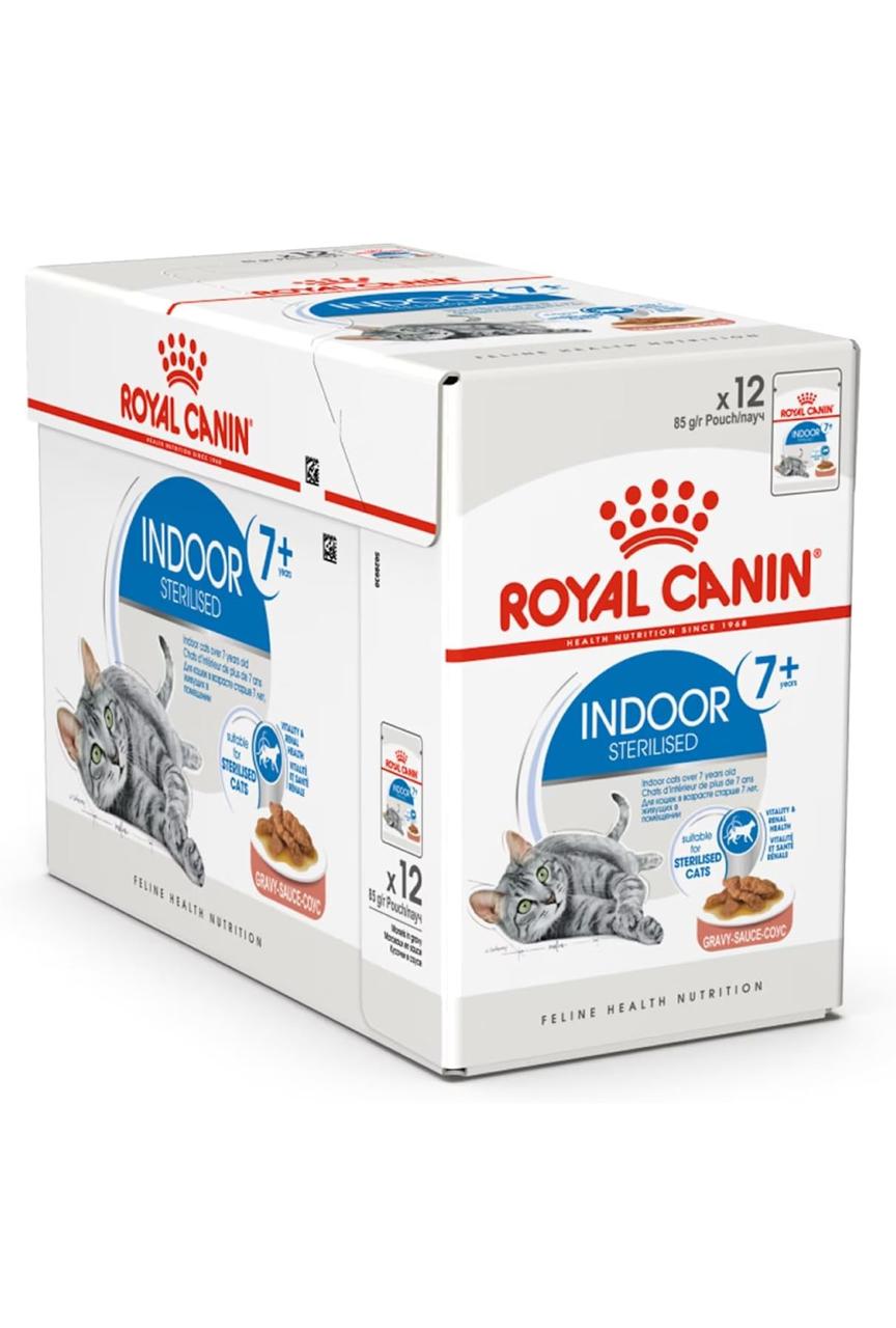 Royal Canin Fhn Indoor 7+ Wet Food Pouches Box Of 12X85G Feline Breed Nutrition Cat