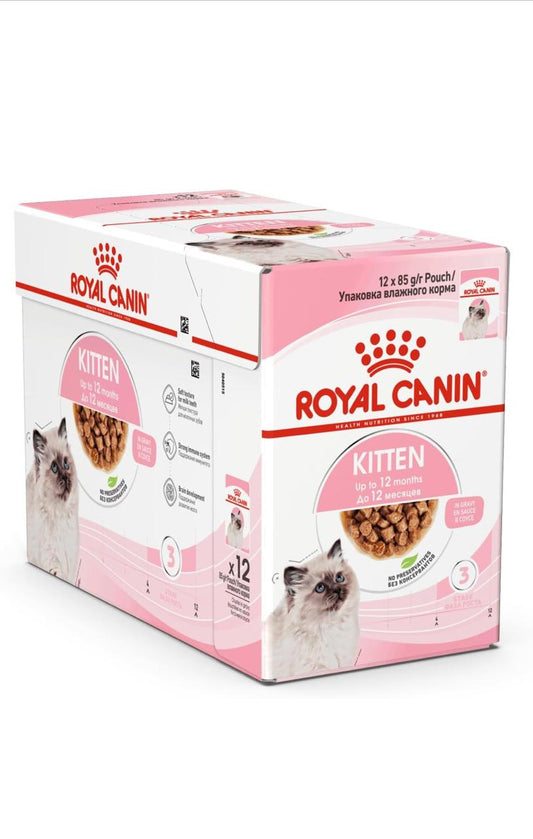Royal Canin FHN Feline Health Nutrition Kitten Gravy 12x 85gm Cat Wet Food Pouches