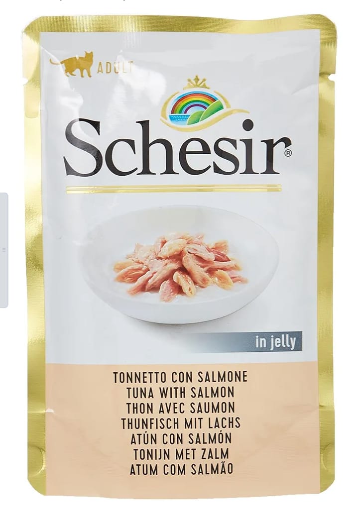 Schesir Tuna w/Salmon in Jelly Wet Adult Cat Food - TUNA/SALMON/85G