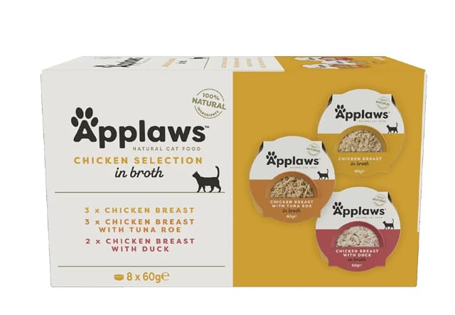 APPLAWS CAT MULTIPACKCHICKEN SELECTION 8X60G