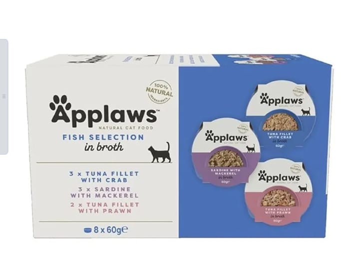 Applaws Fish Selection Pack Wet Cat Food - 8X60G