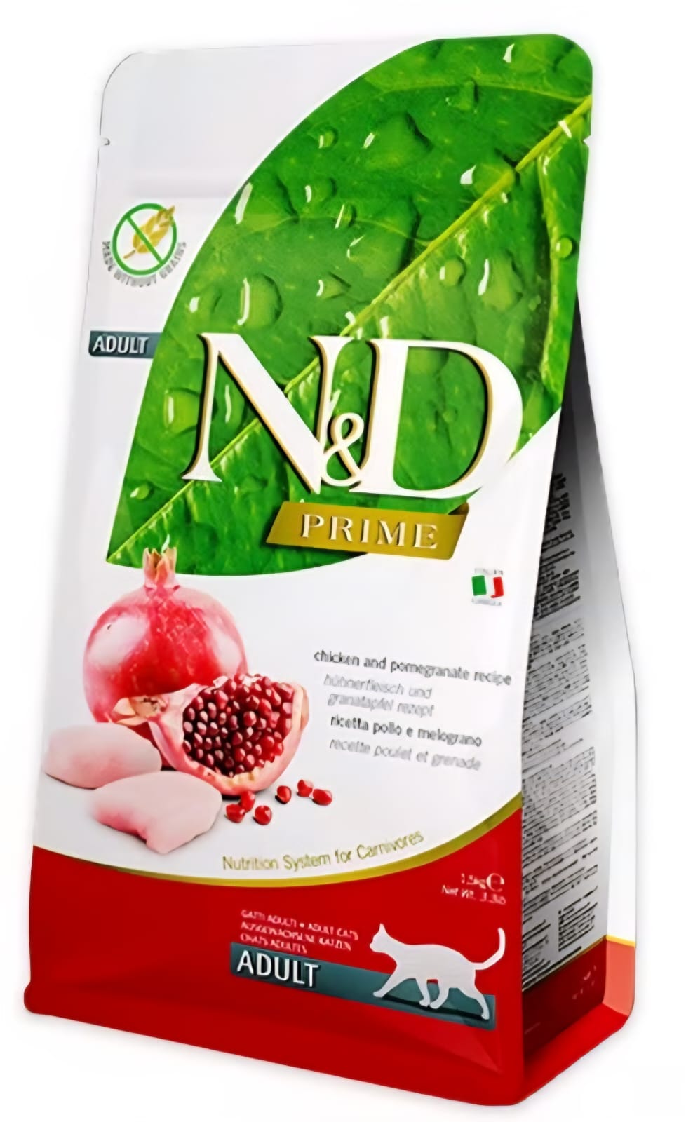 N and D Prime Adult Cat Dry food Chicken And Pomegranate Recipe 1.5kg